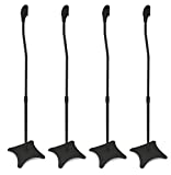 Mount-It! MI-1214 Speaker Stands for Home Theater 5.1 Channel Surround Sound System Satellite Speaker Stands Mounts, Rear and Front, 2 Pairs, 10 lb Capacity, Black