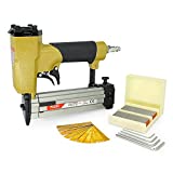 P630C 23 Gauge Pneumatic Micro Headless Pin Nailer with Safety Trigger, 3/8-Inch to 1-3/16-Inch Length Air Power Headless Pin Nail Gun, Length Adjustment Pinner Pins Gun for Crafts, Cabinets