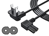 Pwr TV Power Cord 6Ft Cable for Samsung LG TCL Sony Roku: Right Angle 2 Prong LED LCD Insignia Sharp Toshiba JVC Hisense Electronics Xbox One-S X PS5 PS4 Slim Console AC Wall Plug L-Type 3903-000853