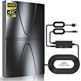 2022 Newest Amplified TV Antenna,400 Miles Range Indoor/Outdoor Antenna for Smart TV and All Older TV's,Digital TV Antenna with 35FT Coaxial Cable&Amplifier Signal Booster