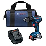 BOSCH GSB18V-490B12 18V EC Brushless 1/2 In. Hammer Drill/Driver Kit with (1) 2.0 Ah SlimPack Battery