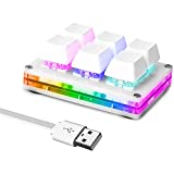 Ecarke 6-Key Gaming Keyboard, USB Mini 6-Key Keypad Mechanical Gaming PC Keyboards Programming Macro with Software OSU HID Standard Keyboard.(Upgrade Cherry Shaft & RGB LED)