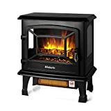 TURBRO Suburbs TS20 Electric Fireplace Infrared Heater, 20' Freestanding Fireplace Stove with Realistic Dancing Flame Effect - CSA Certified - Overheating Safety Protection - Easy to Assemble - 1400W