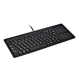 MCSaite Wired Silm Keyboard with Touchpad - Portable Scissors Foot Structure - USB Port with 1 Hubs Fit with Professional or Industrial Use for Computer Laptop Mac Notebook