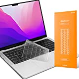 UPPERCASE GhostCover® Premium Ultra Thin Keyboard Cover Protector, Compatible with 2021 2022 M1 Pro/Max MacBook Pro 14' 16' (A2442 A2485) and 2022 M2 MacBook Air 13' (A2681), US (ANSI) Layout, Clear