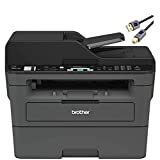 Brother L-2710DW Series Compact Monochrome All-in-One Laser Printer I Print Copy Scan Fax I Wireless I Mobile Printing I Auto 2-Sided Printing I ADF I 32 ppm I ADF + Printer Cable