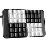 Koolertron Single-Handed Programmable Mechanical Keyboard, All 48 Programmable Keys Tool Keypad with OEM Gateron Blue Switch, 8 Macro Keys, PBT Blank No Print Keycaps for Gamers/Designers/Video Editor