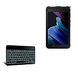 BoxWave Keyboard Compatible with Samsung Galaxy Tab Active 3 (Keyboard by BoxWave) - SlimKeys Bluetooth Keyboard - with Backlight, Portable Keyboard w/Convenient Back Light - Jet Black