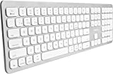 Macally Premium Wireless Bluetooth Keyboard for Mac, iMac, MacBook, Mac Pro - Compatible Apple Wireless Keyboard for Mac Mini, MacBook Pro/Air Laptop - Rechargeable Full-Size Wireless Mac Keyboard
