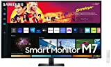 SAMSUNG 43' M70B Series 4K UHD USB-C Smart Monitor & Streaming TV, 4ms, 60Hz, HDR10, Wireless Display, Gaming and IoT Hubs, Alexa Built-in, 2022, LS43BM702UNXZA, Black