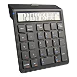 Sunreed 2 in 1 Wireless Numeric Keypad Calculator Numpad,Bluetooth Keypad with LED Screen,Financial Accounting Number Keypad for Mac/Notebook/Computer(Black)