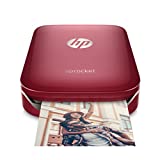 HP Sprocket Portable Photo Printer, Print Social Media Photos on 2x3' Sticky-Backed Paper - Red (Z3Z93A)