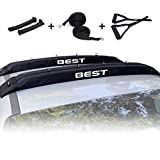Best Marine Roof Rack Pads. 38' Universal Roof Rack Carrier for Kayaks, Canoe, SUP Paddle Board, Surfboard & Luggage. XL Kayak Accessories for Car & SUV Without Cross Bars. Straps Included.