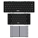 Folding Bluetooth Keyboard, Arteck Portable Mini Foldable Wireless Keyboard for iOS iPad 10.2-inch, Pro, Air, 9.7-inch, Mini, Android, MacOS, Windows Tablets Smartphone Built in Rechargeable Battery