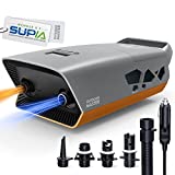 OutdoorMaster 20PSI High Pressure SUP Air Pump The Cachalot - Intelligent Dual Stage Inflation & Auto-Off, Deflation Function, 12V DC Car Connector for Inflatable Stand Up Paddle Boards, Boats