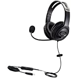 MKJ USB Headset with Microphone for PC Laptop Mac Corded Computer Headphone Noise Canceling with Dragon Dictation Dual Ear Stereo Headset or UC Softphones Skype Teams Zoom Call Center Home Office