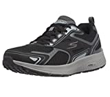 Skechers mens Gorun Consistent - Athletic Workout Running Walking Shoe With Air Cooled Foam Sneaker, Black/Grey, 11.5 X-Wide US