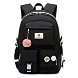 Laptop Backpacks 15.6 Inch School Bag College Backpack Anti Theft Travel Daypack Large Bookbags for Teens Girls Women Students (Black)