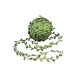 David accessories Olive Green Leaves Leaf Trim Ribbon -20 Yards - for DIY Craft Party Wedding Home Decoration (Olive Green)