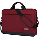 15.6 Inch Laptop Sleeve Case Waterproof Shockproof Shoulder Bag Compatible with Acer Aspire E 15,Acer Predator Helios 300,ASUS VivoBook F510UA 15.6',Lenovo HP LG MSI and Most 15.6' Notebook,Red Wine-2