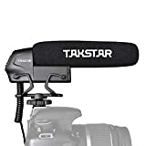 SGC-600 On-Camera Condenser Interview Microphone 3.5mm Plug with Windscreen Cold Shoe Mount Compatible with Canon Nikon Sony DSLR Cameras Camcorders