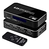 FERRISA 4K 60Hz 4x1 HDMI Switch, 4 Port Auto HDMI Switch Box with IR Remote,Support HDCP 2.2 4Kx2K 3D 1080P,4 in 1 Out HDMI Switch Switcher Selector for Xbox360/PS4/PS3/Roku/to TV Projector