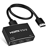 NEWCARE 4K HDMI Splitter 1 in 3 Out 【with 3.9 FT HDMI Cable】, 1×3 HDMI Splitter Support 4Kx2K, 1080P, 3D, HDR, DTS/Doby-TrueHD for Xbox PS5/4 Roku Blu-Ray Player Apple TV,NOT Support Extend Mode