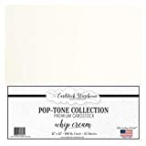 Whip Cream White Cardstock Paper - 12 X 12 Inch 100 Lb. Heavyweight Cover - 25 Sheets From Cardstock Warehouse