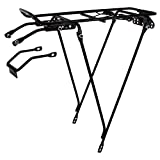 Ventura Economical Bolt-On Bicycle Carrier Rack, Adjustable Fit for 26'/28'/700c, Steel, Black