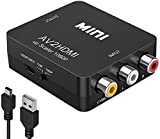 RCA to HDMI Converter, Amtake 1080P RCA Composite CVBS AV to HDMI Video Audio Converter Adapter Compatible with N64 Wii PS2 Xbox VHS VCR Camera DVD, Support PAL/NTSC with USB Power Cable