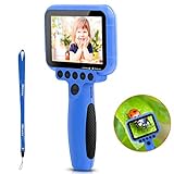 Kids Camera for Boys with Magnifier Function, iMoway Kids Toys,1080P FHD Kids Digital Video Camera Assembled 3.5Inch Large Screen with 16GB SD Card, Gift for Children,(Blue)