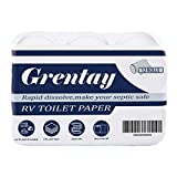 RV Toilet Paper, Quick Dissolve for Septic Safe - 4Ply - 12 Rolls, Bath Tissue for Camping, Marine, RV Holding Tanks, Ultra Soft, Strong and Highly Absorbent