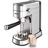wirsh Espresso Machine, 15 Bar Espresso Maker with Commercial Steamer for Latte and Cappuccino, Expresso Coffee Machine with 42 oz Removable Water Tank, Full Stainless Steel…