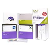 AccuQuilt GO! Qube Mix and Match 10 Inch Block with 8 Basic Cut Quilting Shapes, 2 Cutting Mats, Videos, Storage Box, and 14 Pattern Booklet