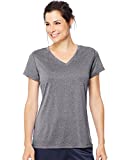 Hanes womens Sport Heathered Performance V-neck Tee Shirt, Granite Heather, XX-Large US