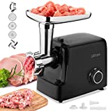 Electric Meat Grinder, 500W 3-in-1 Stainless Steel Meat Mincer Machine With 3 Grinding Plates, Meat Grinder for Home Kitchen & Commercial Using