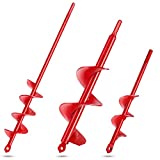 Royars Upgrade 3pcs Auger Drill Bit for Planting Garden Bulb Planter Tool Post Hole Digger Bulb Planter Tool 1.6'x9' 2'x15' and 2.8'x12' for Sand/Wet/Dry Soil