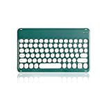 Ultra Slim Retro Bluetooth Keyboard for iPad,iPad Mini,iPad Air iPad Pro,iPhone, Windows Android Tablet Smartphone Compact Portable Rechargeable Wireless Keyboard(Green