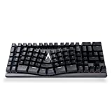 X-Bows Lite Ergonomic Keyboard, Mechanical Gaming Keyboard with White Backlight, Programming Keyboard with Transparent Label Keycaps, Ergo Keyboard for Mac and Windows Computer, Black