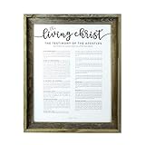 Framed LDS Living Christ - Barnwood Frame (Paper, 11x14)