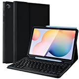 Samsung Galaxy Tab S6 Lite 10.4 Case with Keyboard - Soft TPU Back Cover with S Pen Holder - Detachable Bluetooth Keyboard case for Samsung Galaxy Tab S6 Lite 10.4 Inch SM-P610 / SM-P615 2020 (Black)