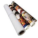 255 Polyester Canvas Roll 13inchx 40ft Waterproof Matte Inkjet Canvas for Decorative Painting Advertising and Wide Format Inkjet Printing 13inchx40ft
