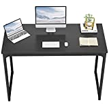 Foxemart Computer Desk 47” Modern Sturdy Office Desk PC Laptop Notebook Study Writing Table for Home Office Workstation, Black