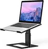 Besign LSX3 Aluminum Laptop Stand, Ergonomic Adjustable Notebook Stand, Riser Holder Computer Stand Compatible with Air, Pro, Dell, HP, Lenovo More 10-15.6' Laptops (Black)