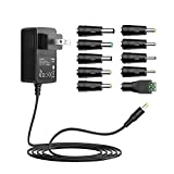 Belker 12V 1A AC DC Adapter Wall Charger Power Adapter Supply for 12 Volt Electronics - 1000mA Max.