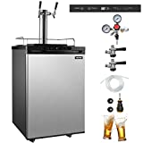 VEVOR Kegerators Beer Dispenser, Full Size Beer Kegerator Refrigerator, Double Taps Direct Draw Beer Dispenser w/LED Display, 23-83℉ Adjustable Dual Kegerator w/Complete Accessories, Stainless Steel