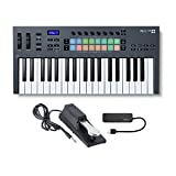 Novation FLkey 37 37-Key MIDI Keyboard Controller for FL Studio Bundle with Sustain Pedal and 4-Port USB 3.0 Hub (3 Items)