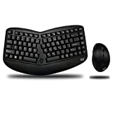 Adesso WKB-1150CB Easytouch Desktop Multimedia Keyboard and Mouse Combo-Wireless Wave Combo -Curved Comfort, Black
