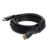 15FT High Speed 4K HDMI Cable with Audio & Ethernet Return Channel, 2160p, 1440p, Compatible with Apple TV, DVD, PS5, Xbox, Bluray (15FT, Black)
