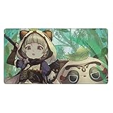 Genshin Impact Sayu Mouse Pad Large Gaming Desk Mat for Office Laptop 15.7'x29.5'